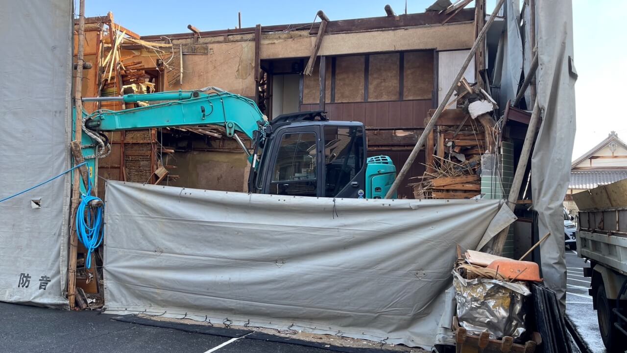 解体工事風景