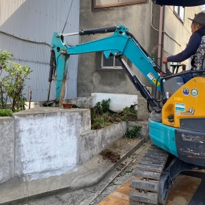 花壇撤去