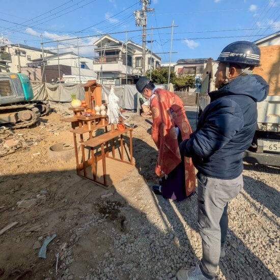 尼崎市大庄西町│井戸の魂抜き途中の風景(別アングル)