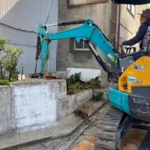 花壇撤去