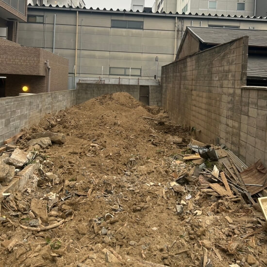 京都市下京区高辻通│整地前の風景