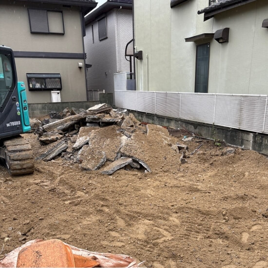 基礎撤去時の風景