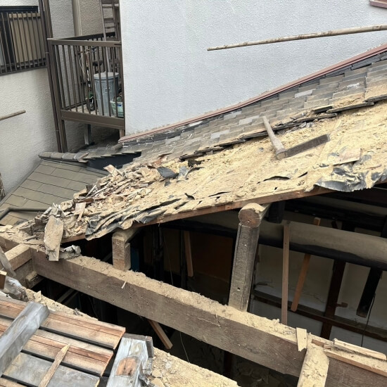 尼崎市西大物町│切り離し解体途中の風景