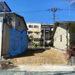 外壁補修中の風景