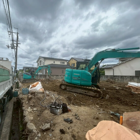 摂津市正雀本町│基礎解体終了時の風景