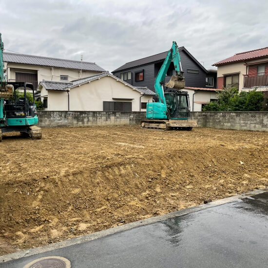 摂津市正雀本町│整地完了時の風景