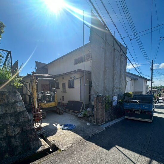 高槻市南平台│スレート屋根撤去時の画像