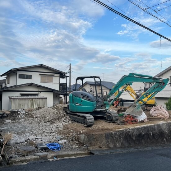 高槻市南平台│地中障害撤去時の風景