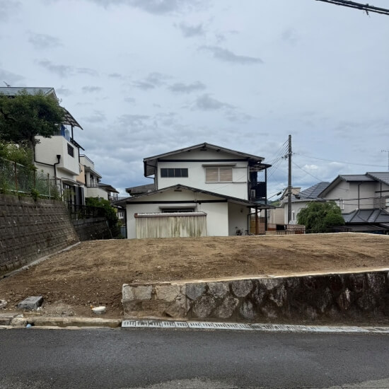 高槻市南平台│整地完了時の風景