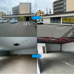 京都市右京区西京極池田町でコンビニ店舗のスケルトン工事を行った時の作業風景(完工日:2026年6月16日)