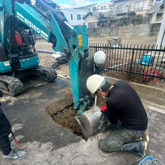 伊丹市行基町│給排水工事の風景