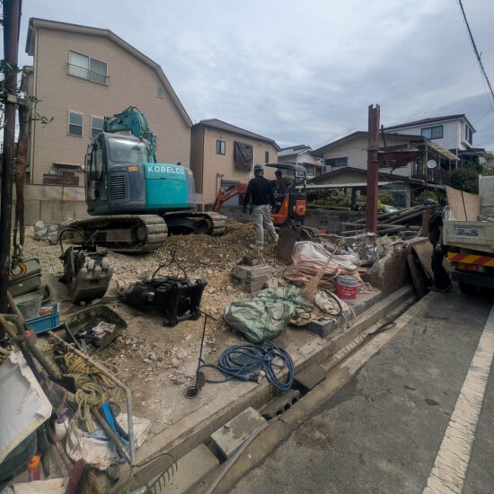 伊丹市昆陽泉町│基礎解体終了時の風景