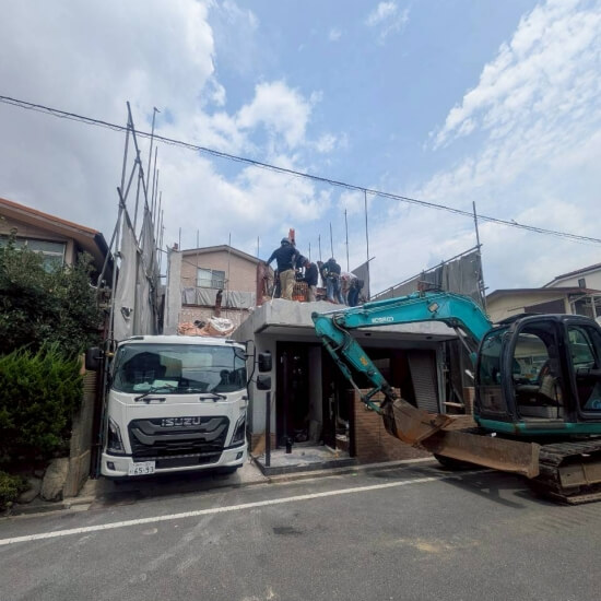 伊丹市昆陽泉町│2階部分解体終了時の風景