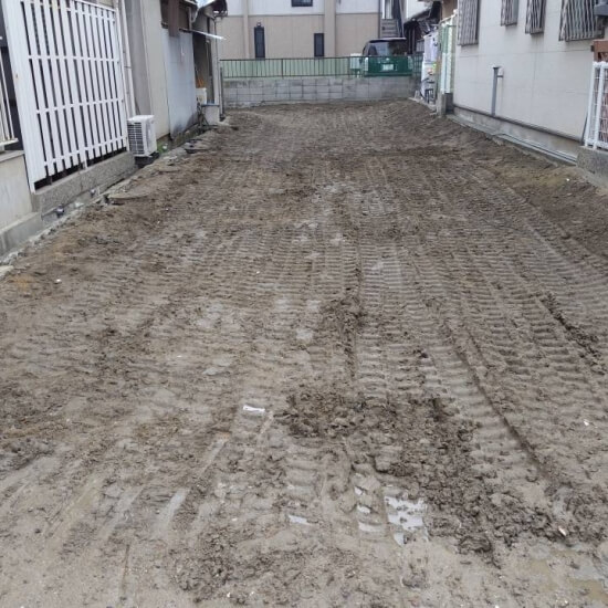 大阪市鶴見区諸口│整地完了時の風景