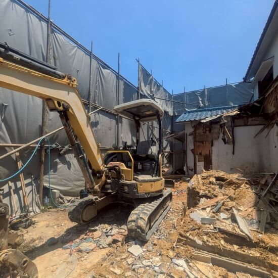 堺市東区菩提町│躯体解体途中の風景