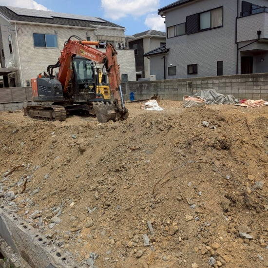 堺市東区菩提町│整地作業時中の風景