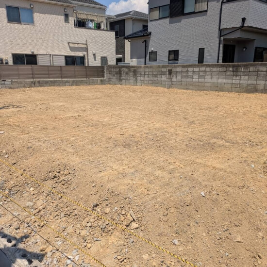 堺市東区菩提町│整地作業完了時の風景