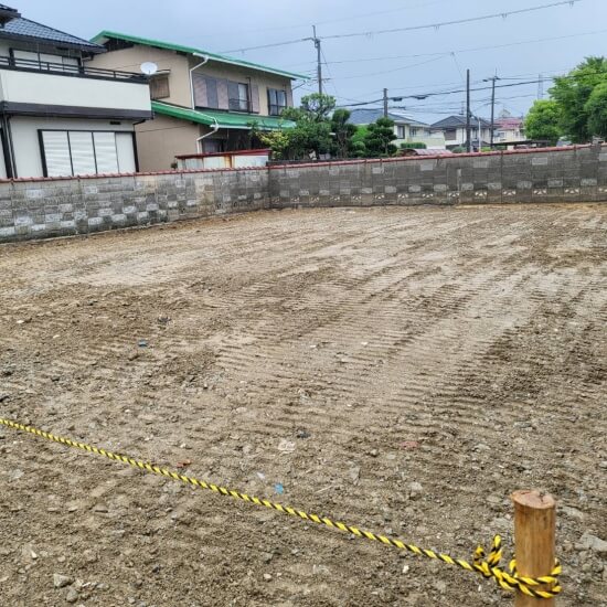 高槻市藤の里町│整地完了時の風景