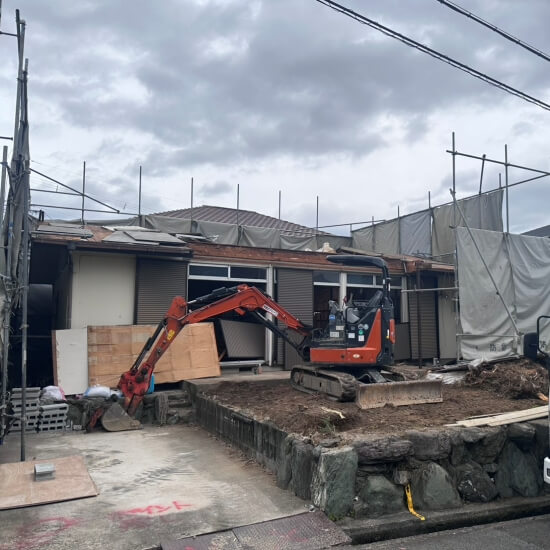 豊中市新千里南町│2階部分解体終了時の風景