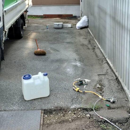 豊中市庄内栄町│撤去作業途中の風景