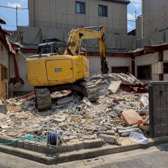 堺市北区百舌鳥梅北町│1階部分解体時の風景