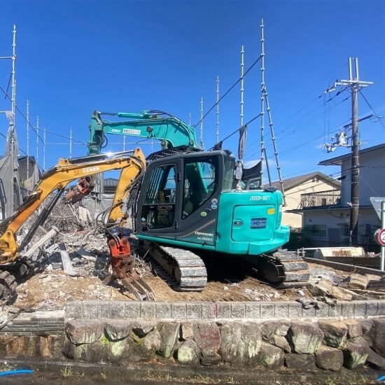 高槻市日吉台三番町│躯体解体終盤の風景