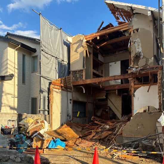 京都市西京区川島玉頭町│躯体解体途中の風景1