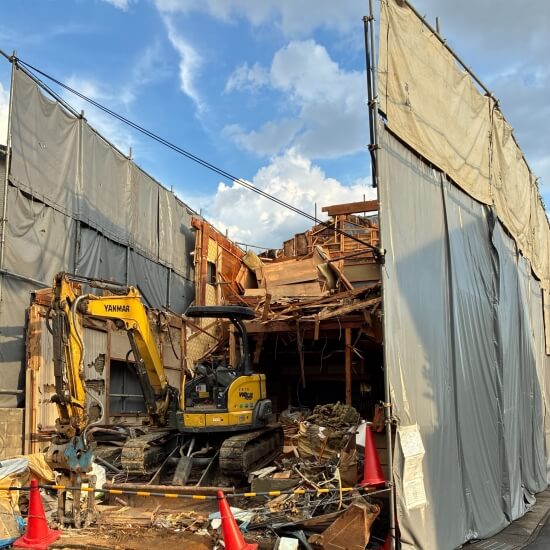 京都市西京区川島玉頭町│躯体解体途中の風景2