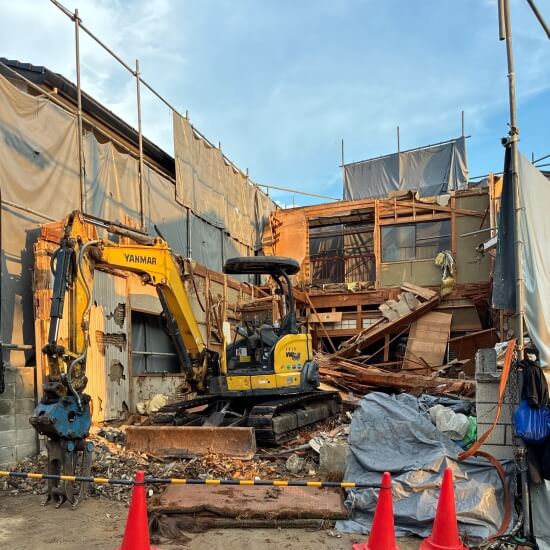 京都市西京区川島玉頭町│躯体解体終盤の風景