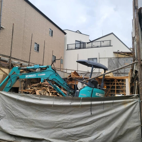 大阪市福島区野田│1階部分解体途中の風景
