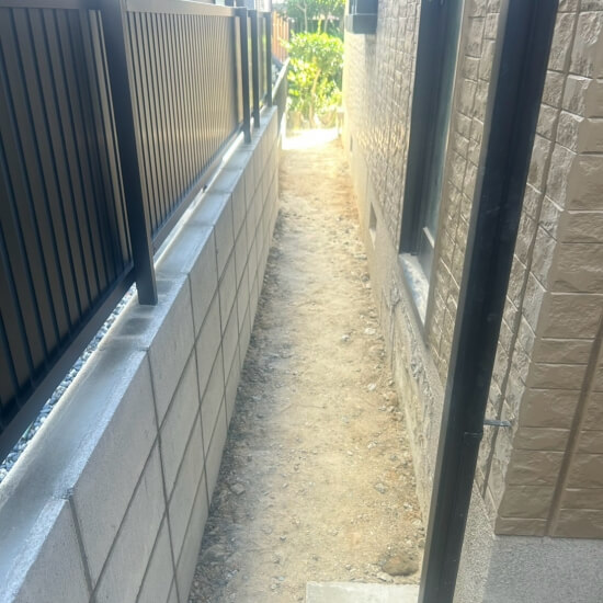 芦屋市宮塚町│フェンス設置完了時の風景
