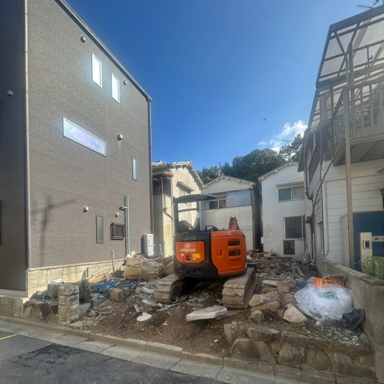 堺市中区八田西町│躯体解体途中の風景